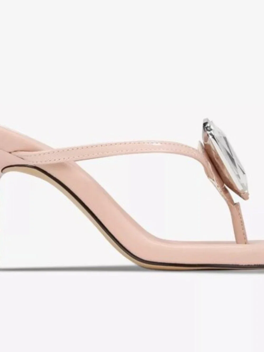 AAG BY Aminah J Lucinda Elegant Pink Gem-Embellished Women's Heeled Sandal Sz 9